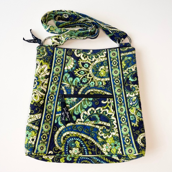 Vera Bradley Handbags - Vera Bradley Rhythm & Blues Large Hipster Crossbody Bag Purse 12x11x1.5
